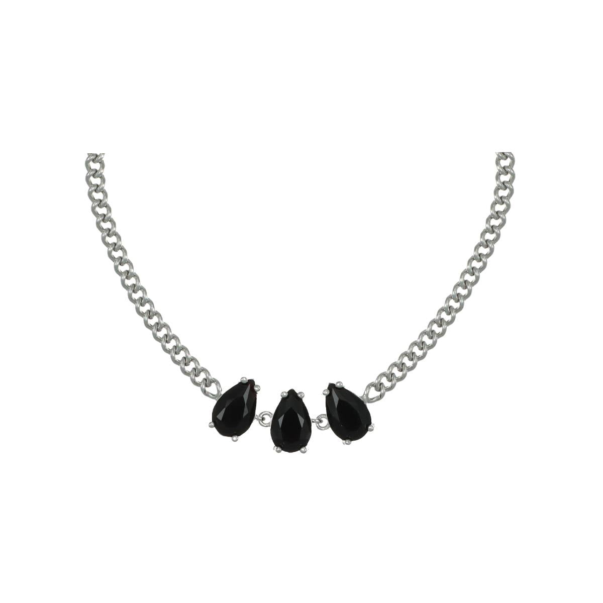 Necklace with Teardrop Zircons
