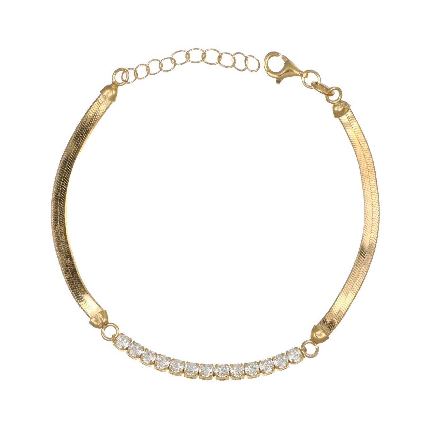Pulsera Snake con Circonitas Blancas