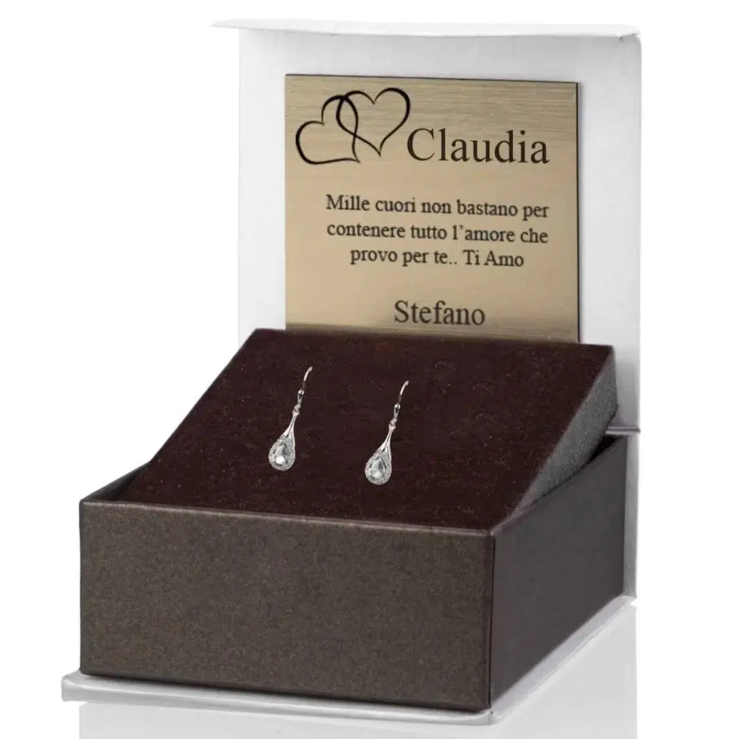 Orecchini Royal con Zircone Bianco