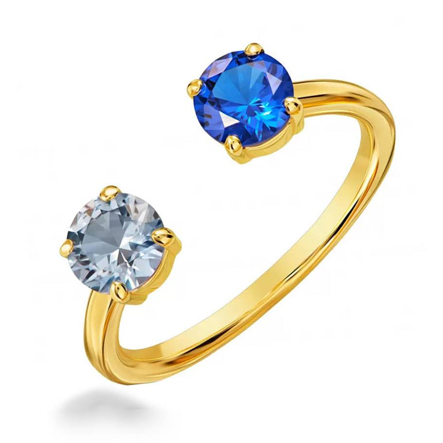 Blue Tide Gold Ring