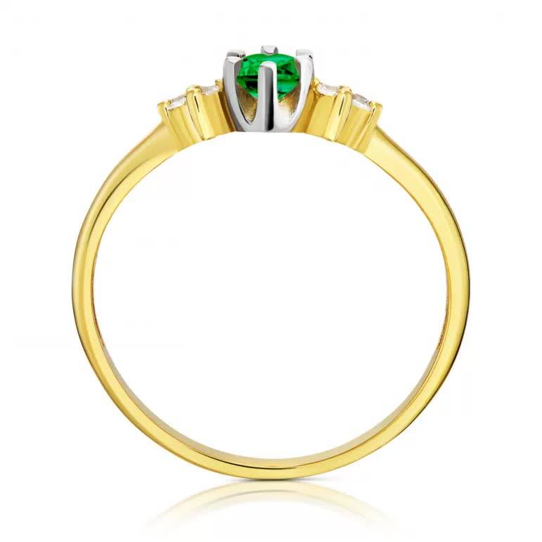 Ring aus Gear Grün Gold