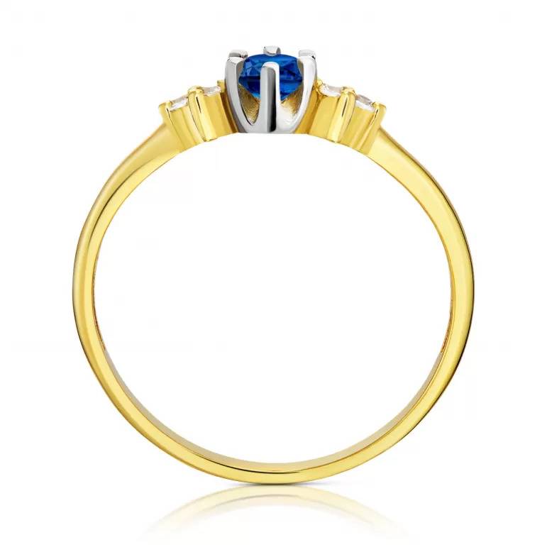 Ring aus Gear Blau Gold