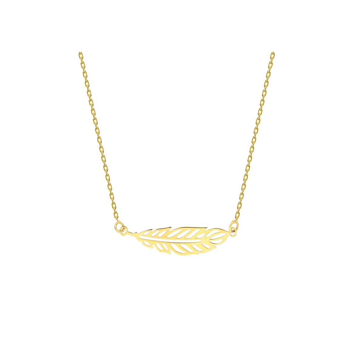 Feather Gold Necklace