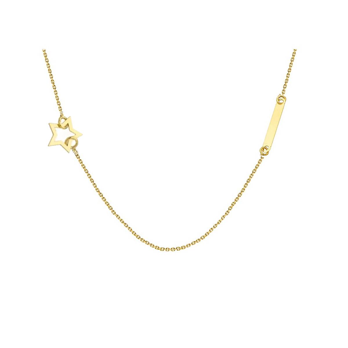 Collana in Oro Stella e Piastrina