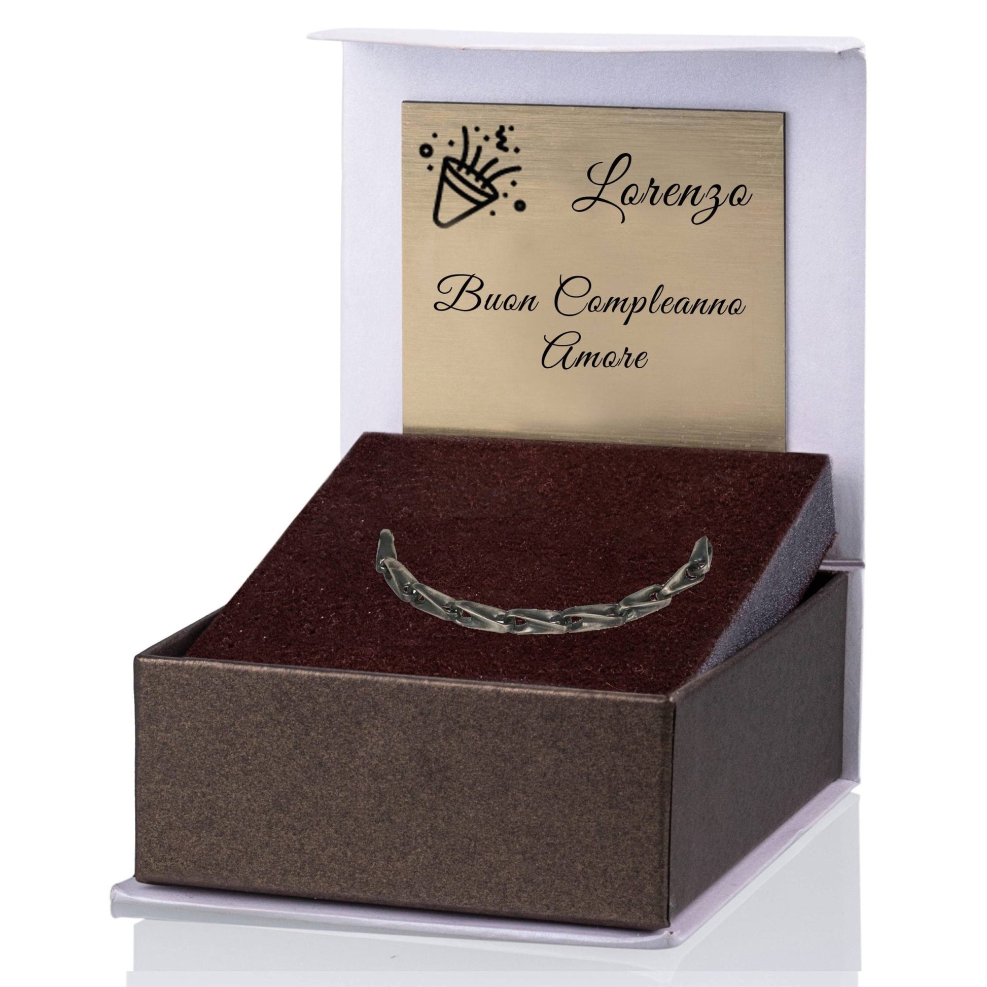 Armband Vincent aus patiniertem Silber