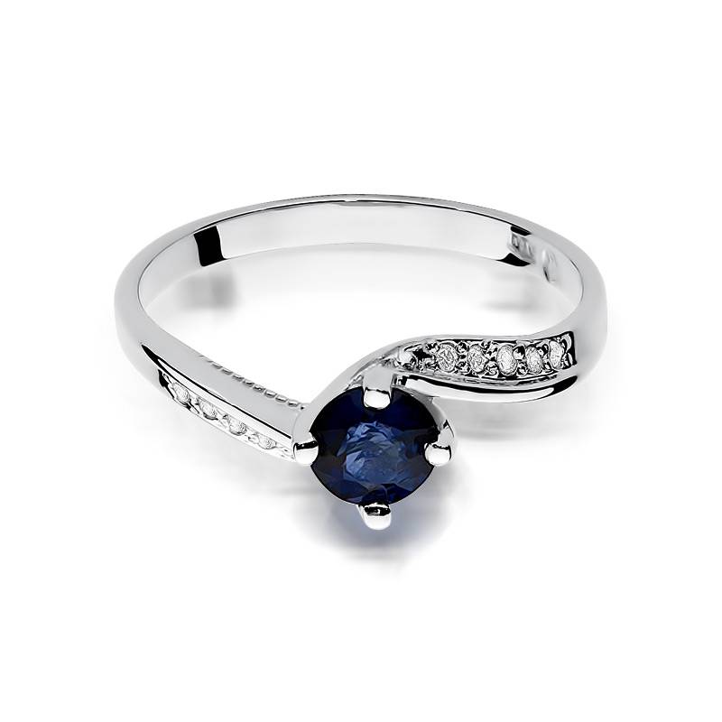 Anello In Oro Jolie con Zaffiro e Diamanti