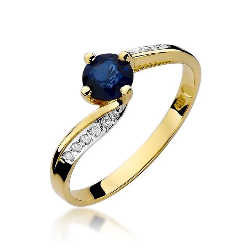 Anello In Oro Jolie con Zaffiro e Diamanti