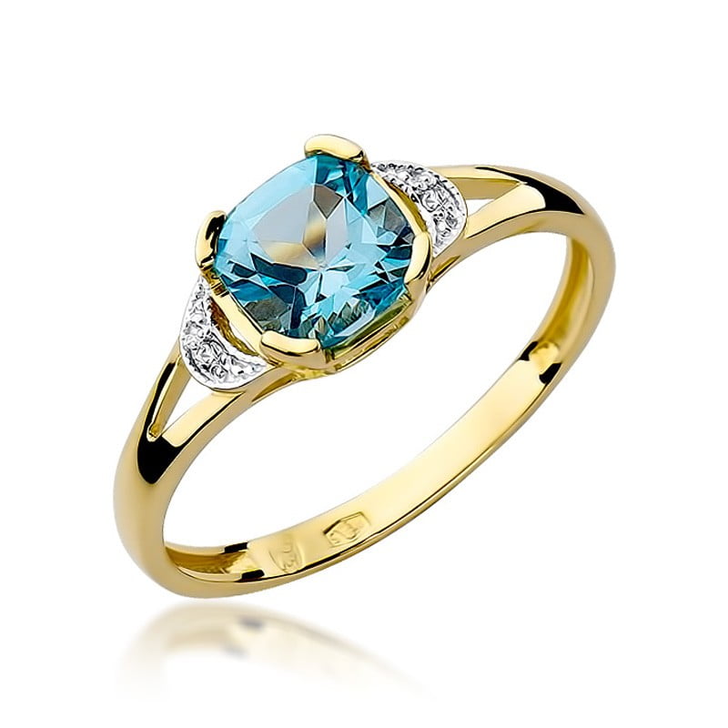 Anello Lirisia in Oro con Topazio e 2 Diamanti