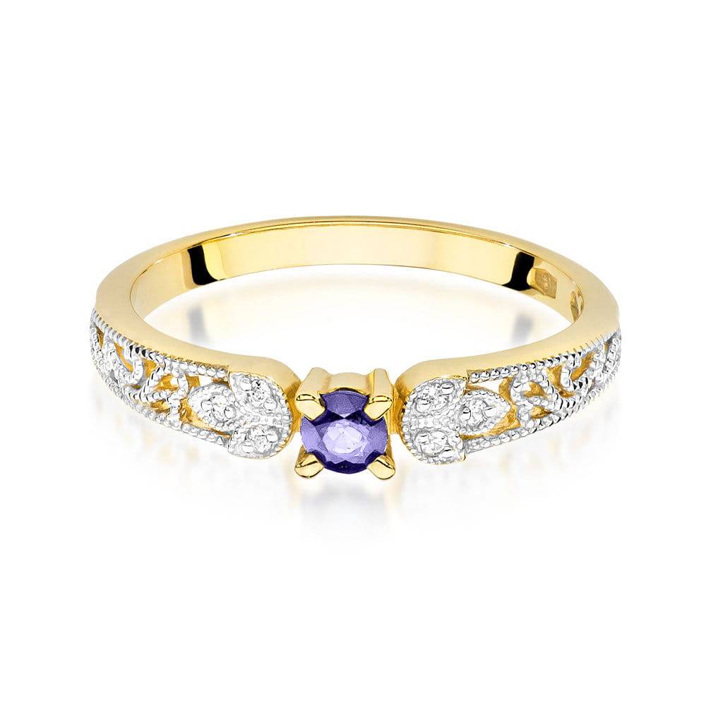 Anello in Oro Ocean con Tanzanite e Diamanti