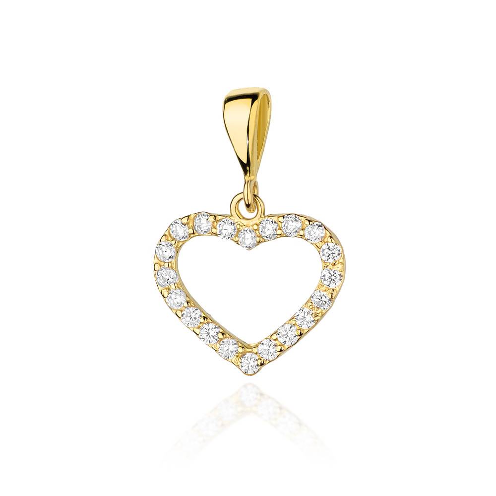 Pendente in Oro Cuore con Diamanti da 0,29 ct