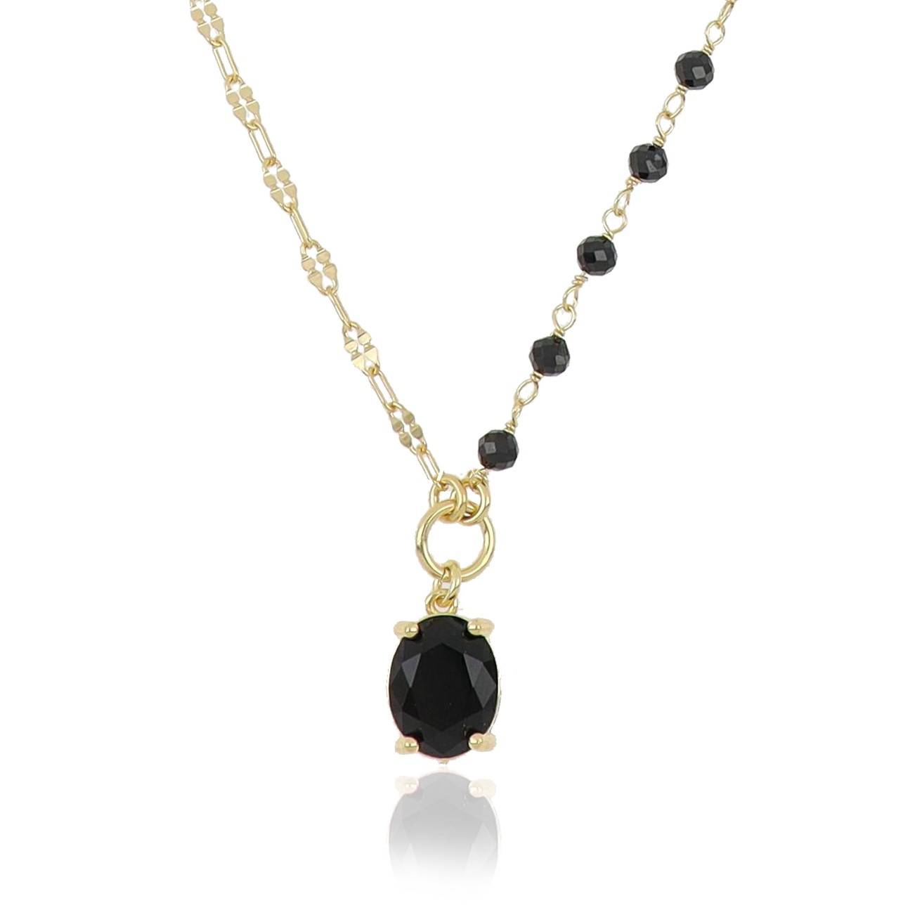 Goldene Dalia-Halskette mit Zirkonia