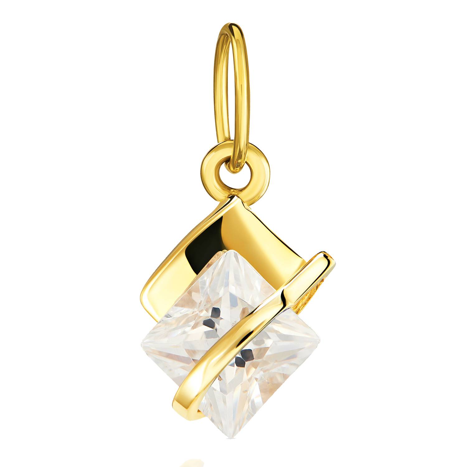 Collana Rombo con Zirconi Bianco
