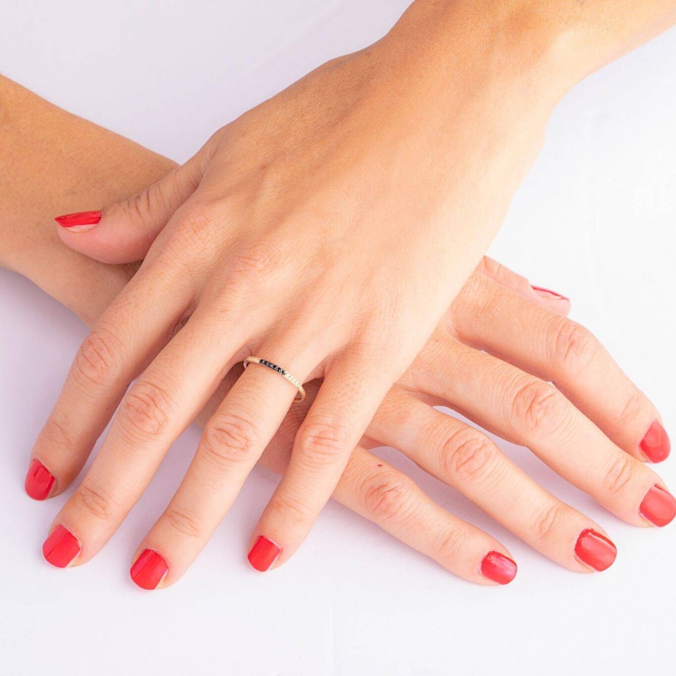 Bague Camille en Or et Zirconium Cubique Noir