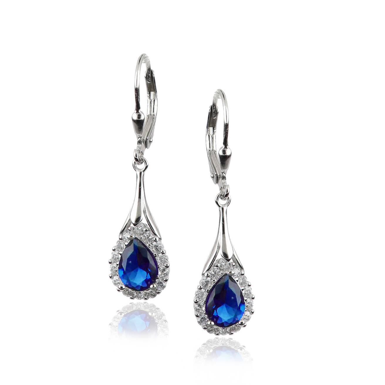 Royal Earrings with Blue Zirconia