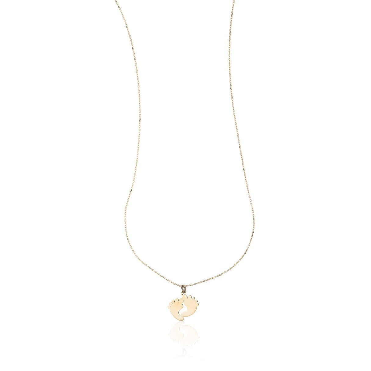 Gold Necklace with Feet