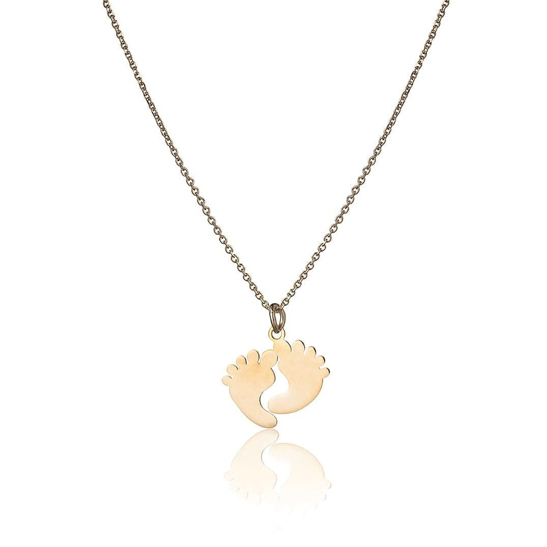 Gold Necklace with Feet