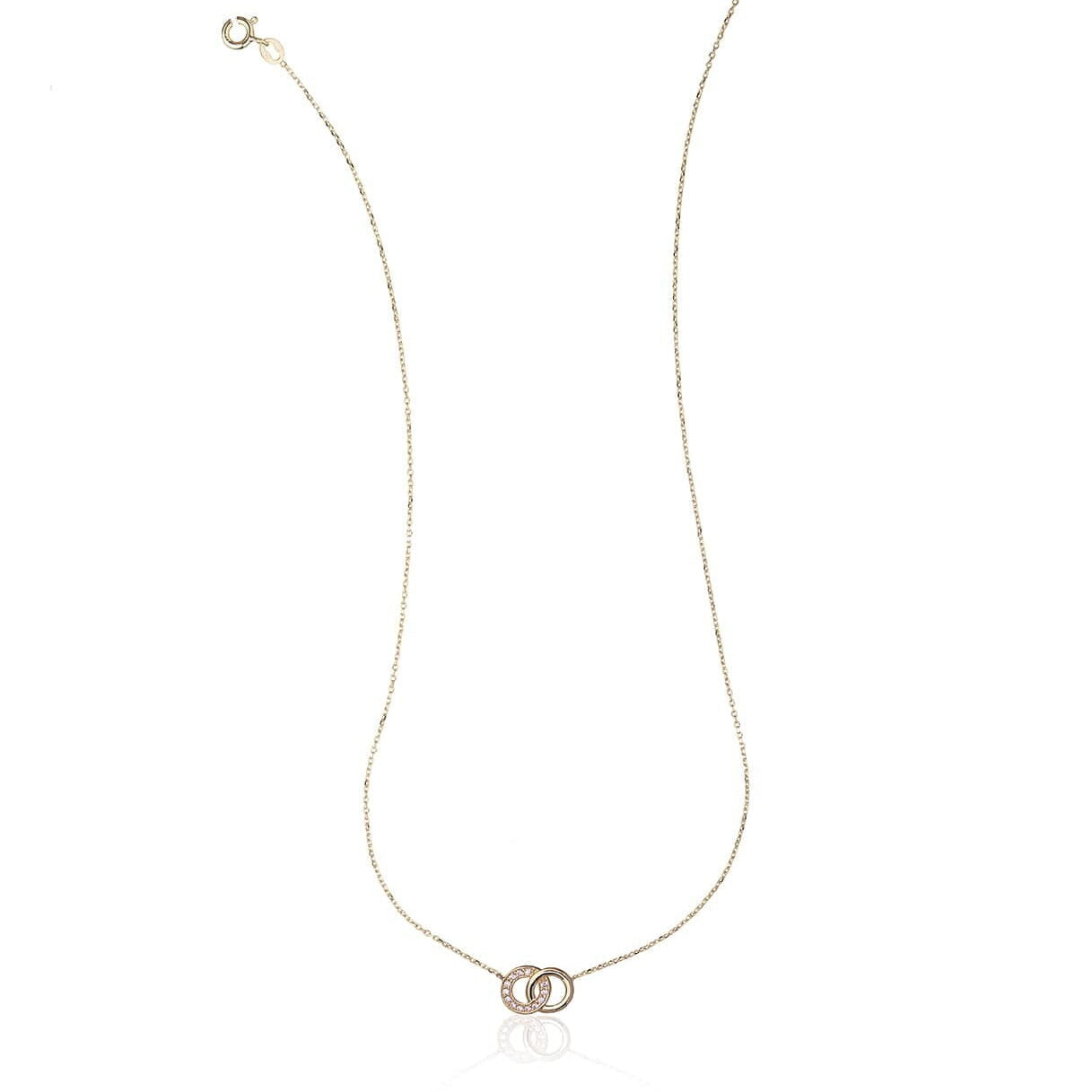 Collier en Or avec Cercles Strass