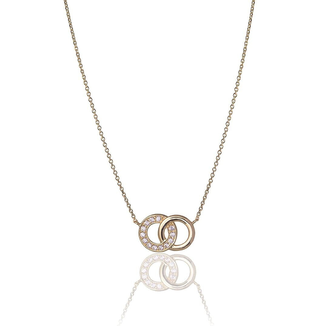 Collier en Or avec Cercles Strass