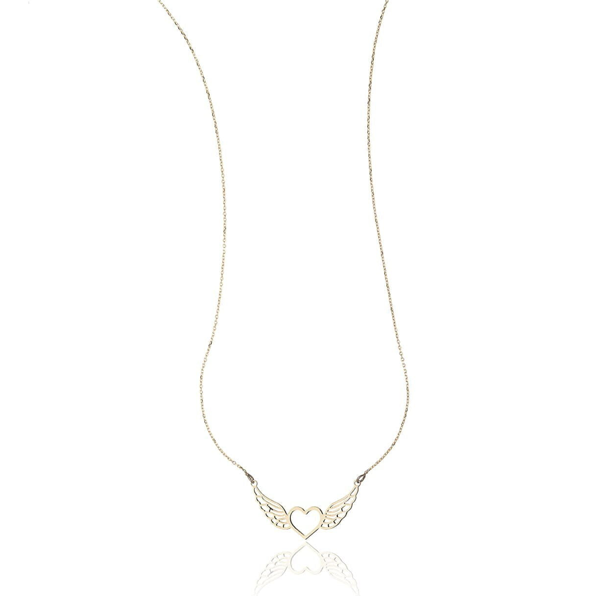 Collana in Oro Cuore con Ali