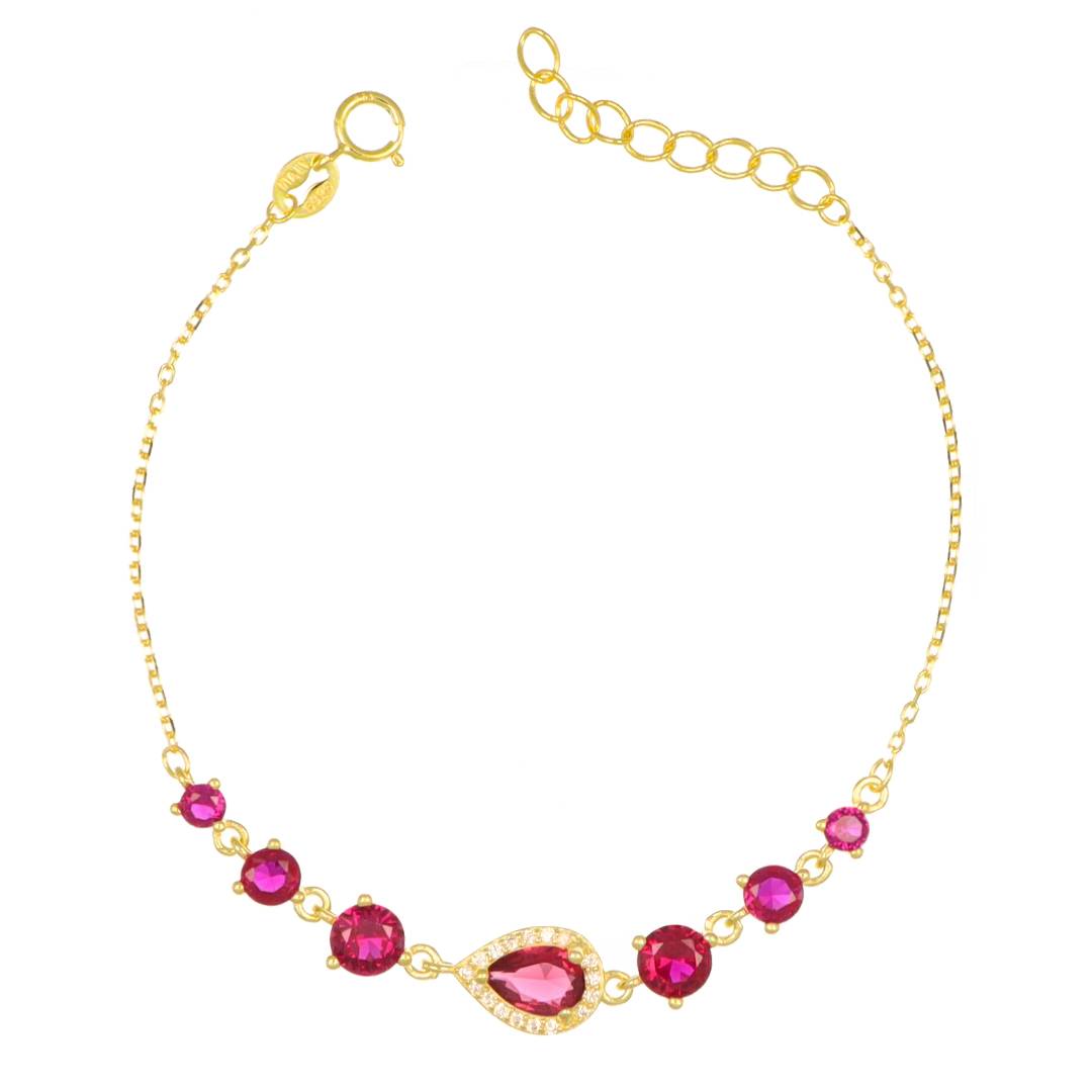 Bracciale Rugiada Dorato con Zirconi