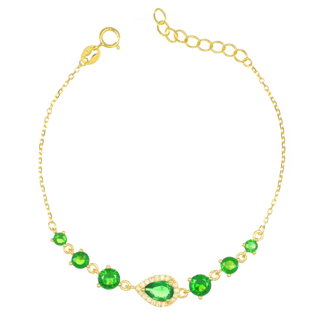 Bracciale Rugiada Dorato con Zirconi