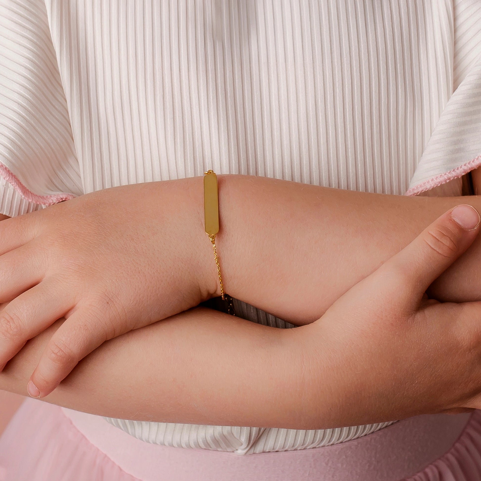 Bracciale da Bambini in Argento con Piastrina