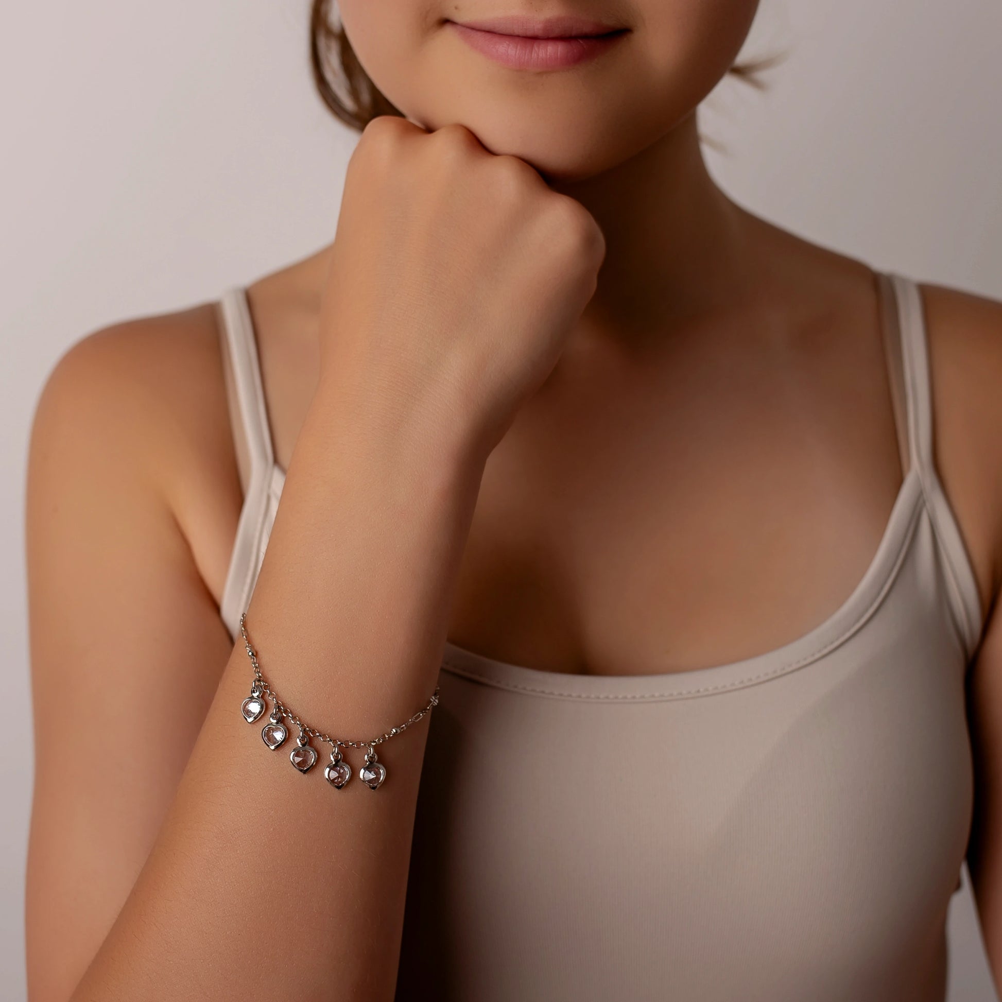 Crystal Hearts Armband