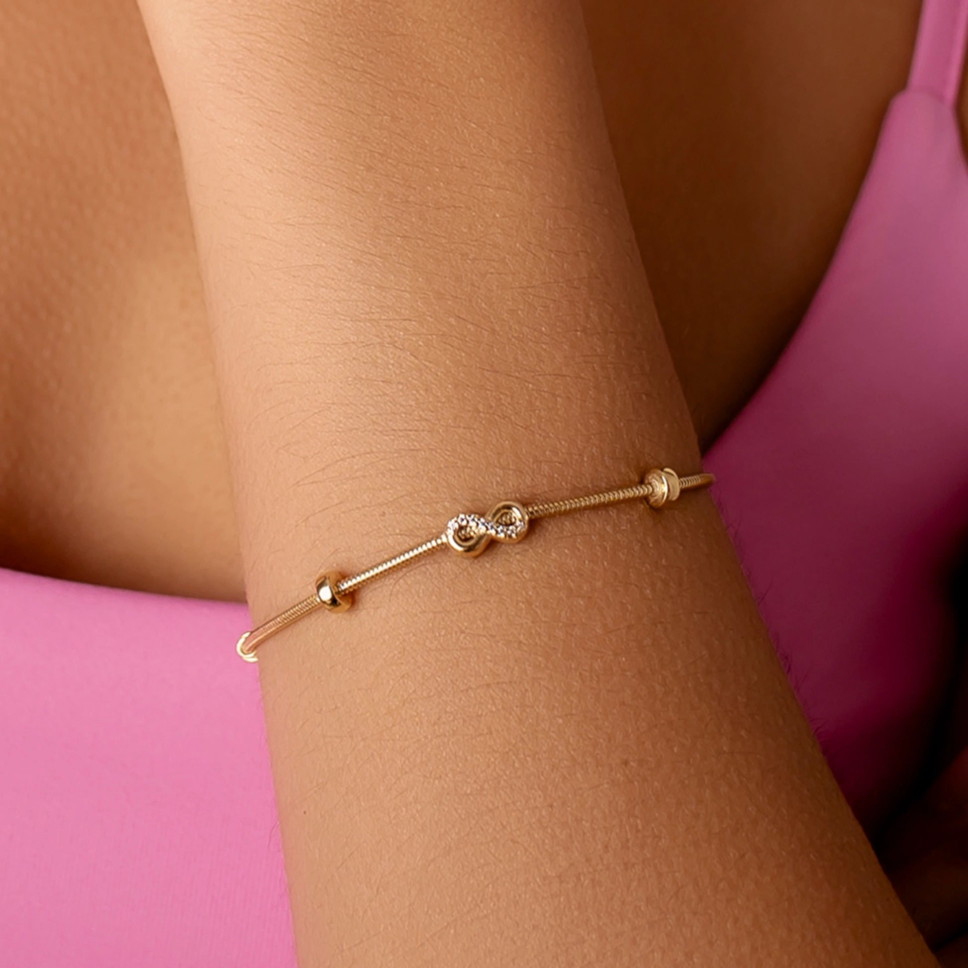 Bracciale Argento Charm Infinito Centrale