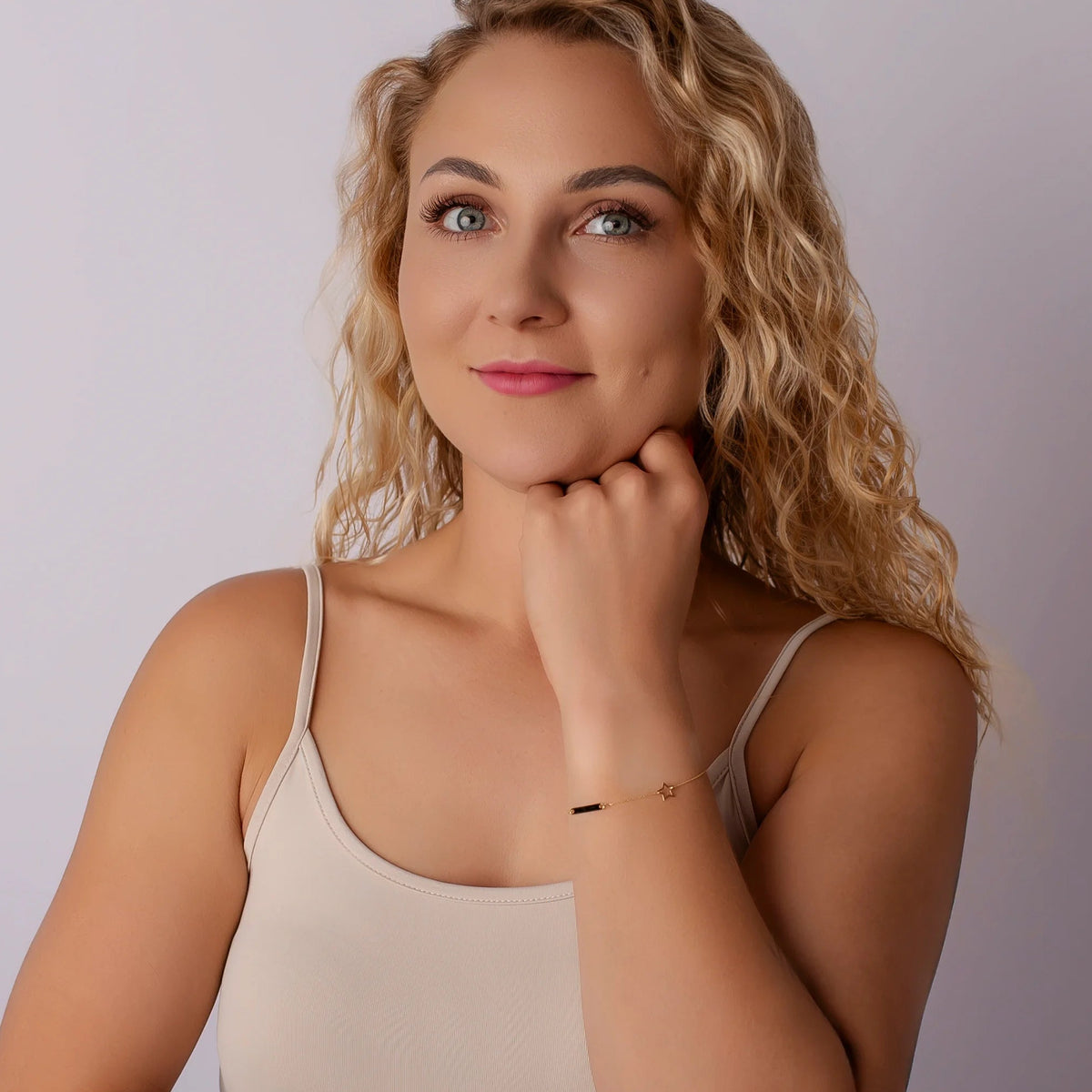 Women's Gold Bracelet with Star and Tag