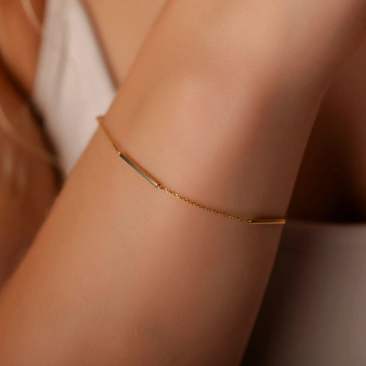 Armband aus Gold Drei Quader