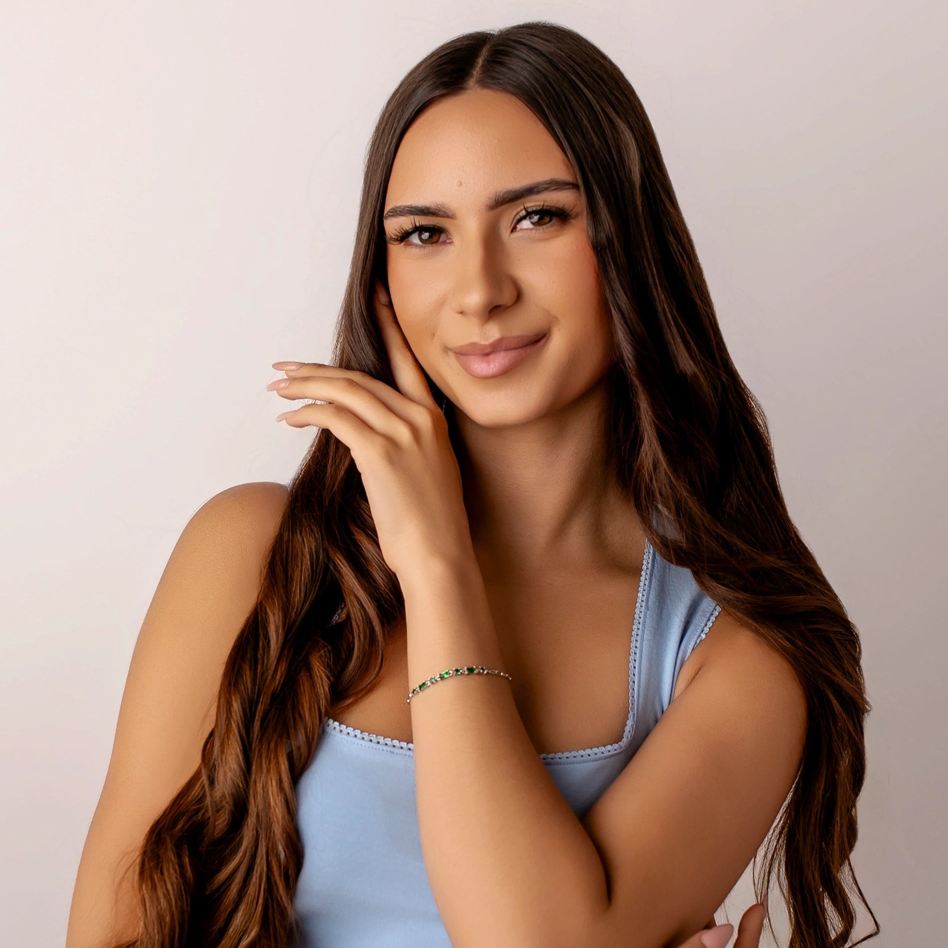 Rhodiniertes Crystal-Armband mit Zirkonia
