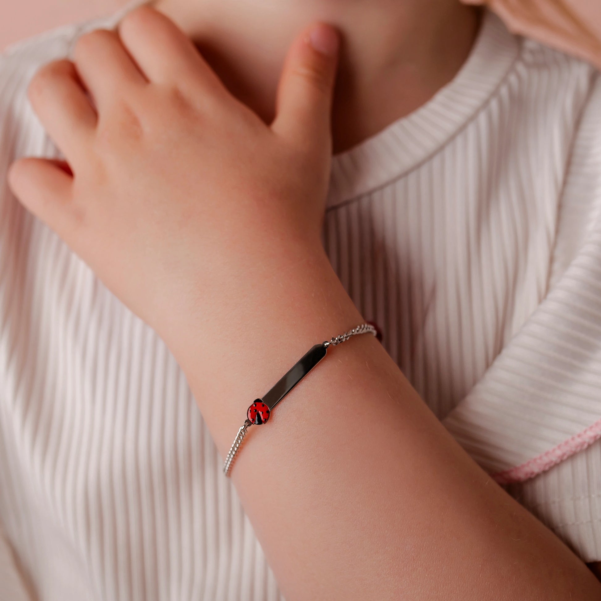 Children's Bracelet with Ladybug on Tag