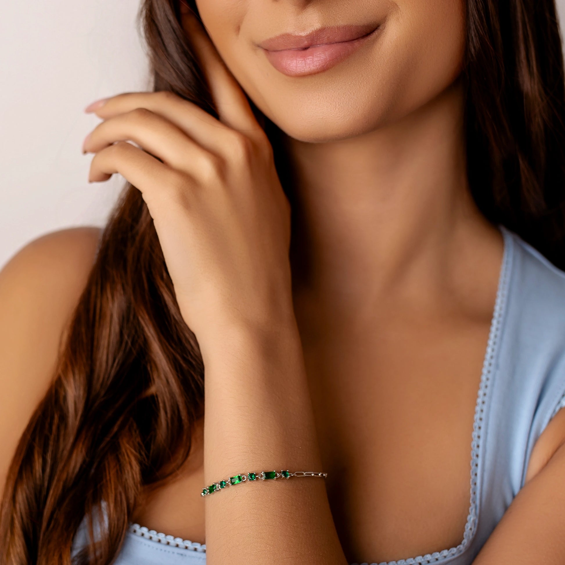Rhodiniertes Crystal-Armband mit Zirkonia
