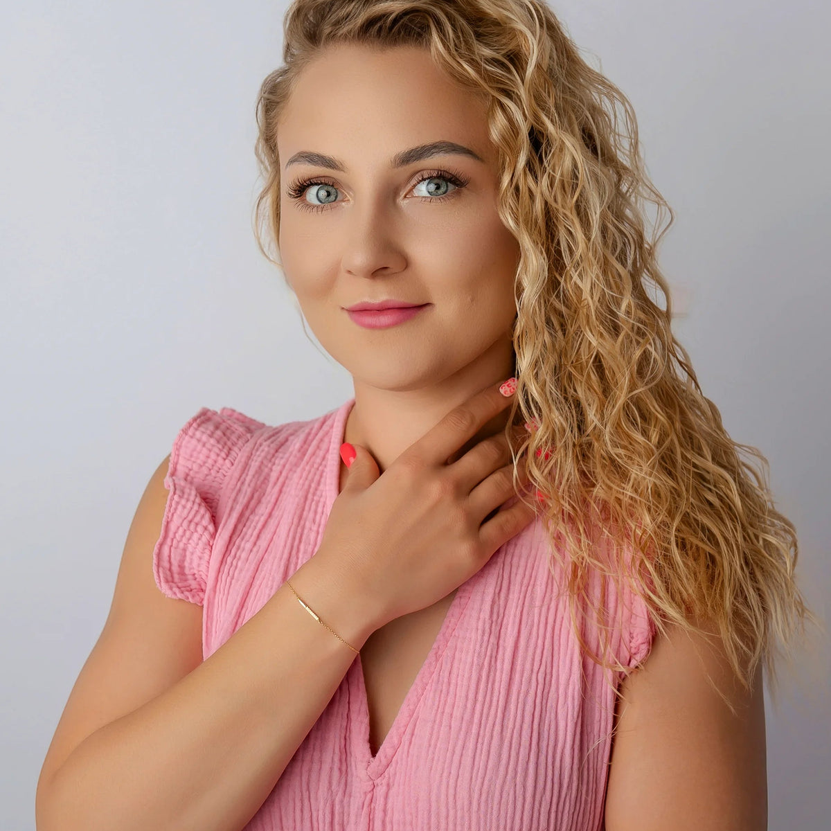 Silberarmband mit Stab und Zirkonia
