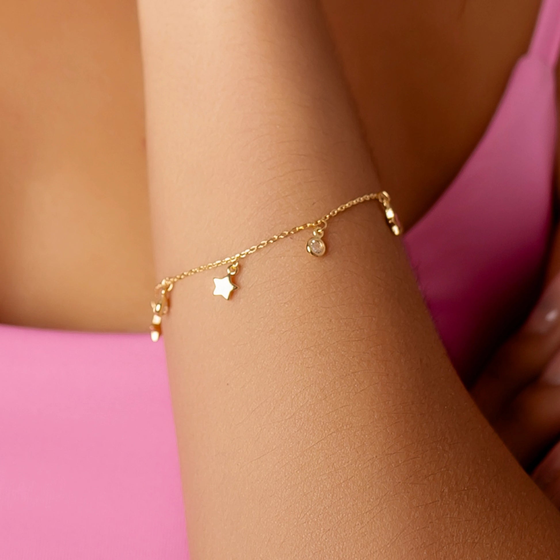 Bracciale Argento Punti Luce e Stelle