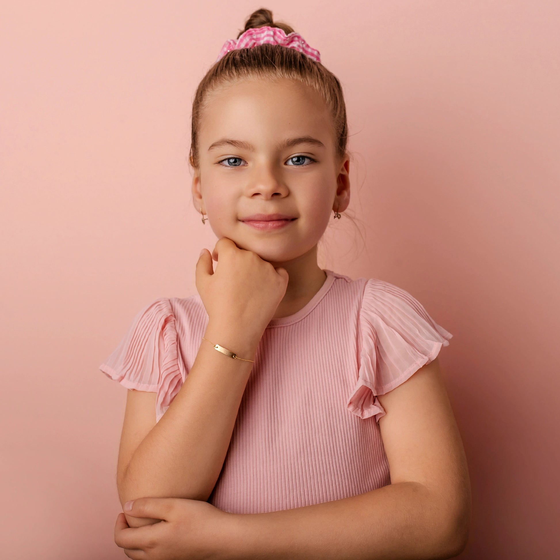 Pulsera de Oro Placa para Niño o Niña