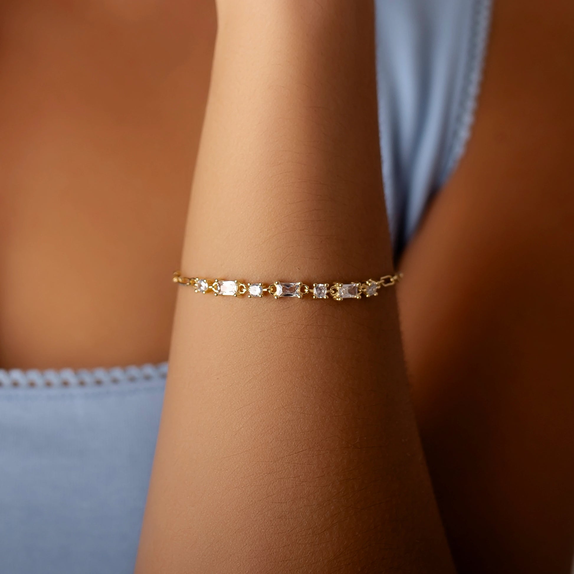 Bracciale Crystal Dorato con Zirconi