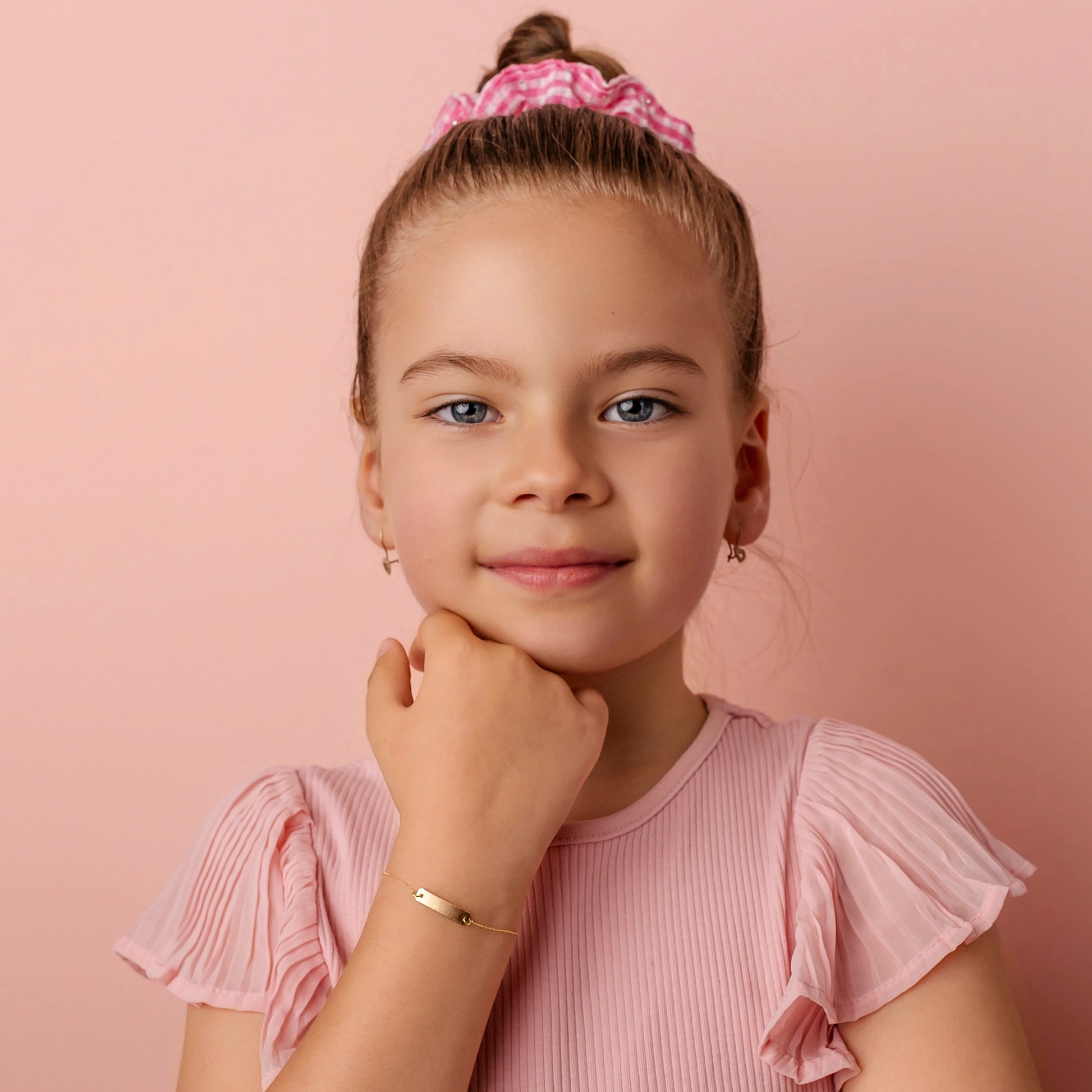 Pulsera de Oro Placa para Niño o Niña