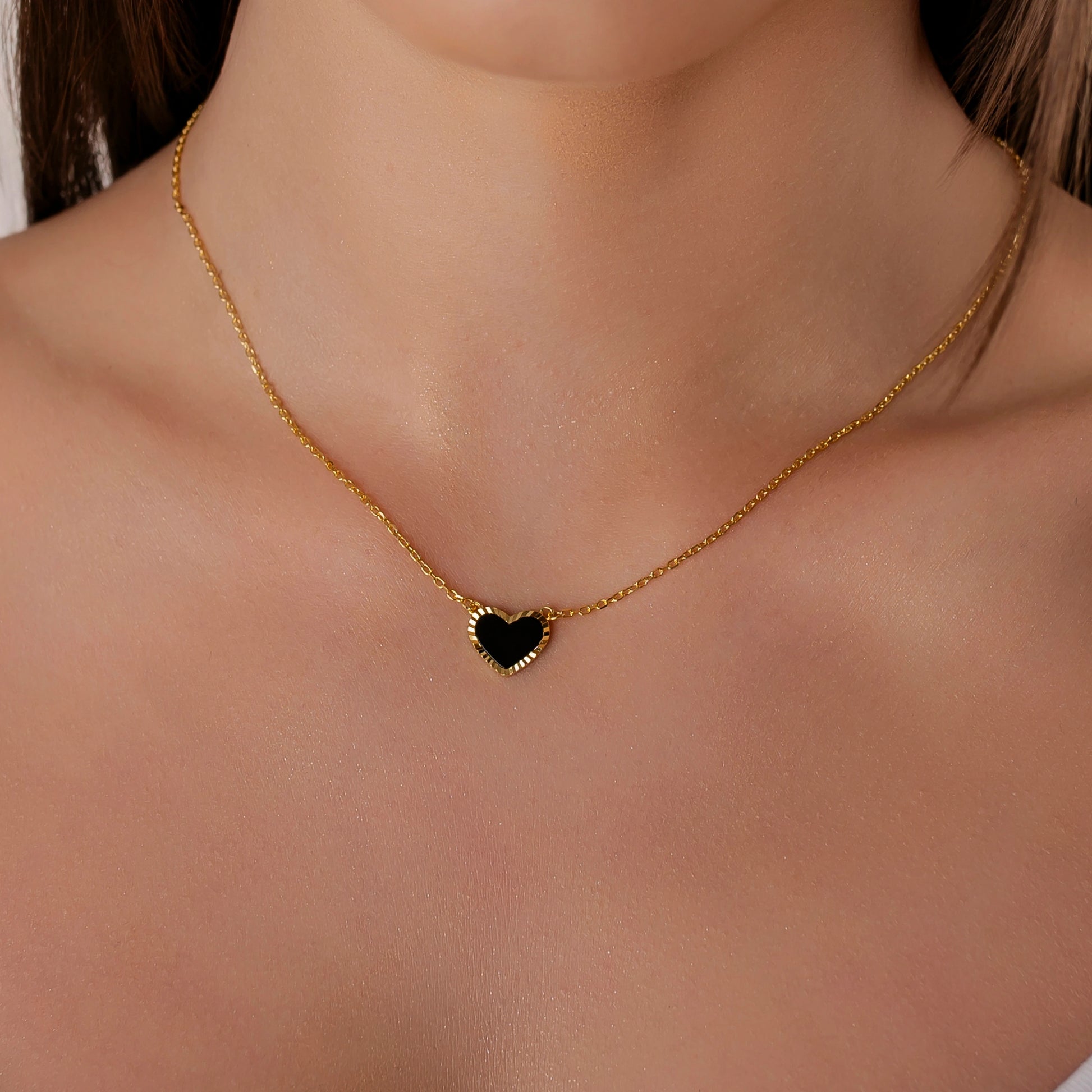 Collier en argent Deep Heart émaillé