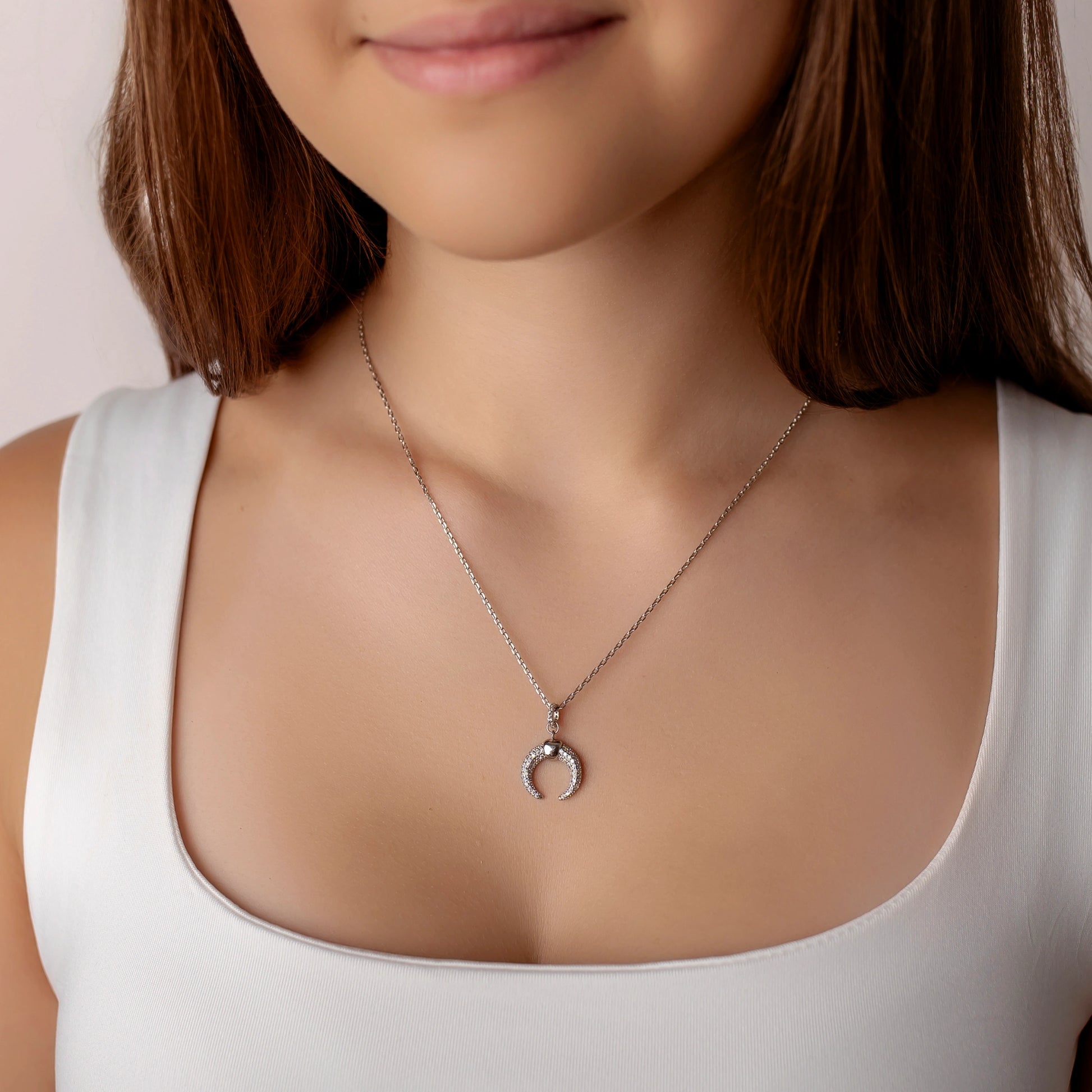 Silver Moon Necklace