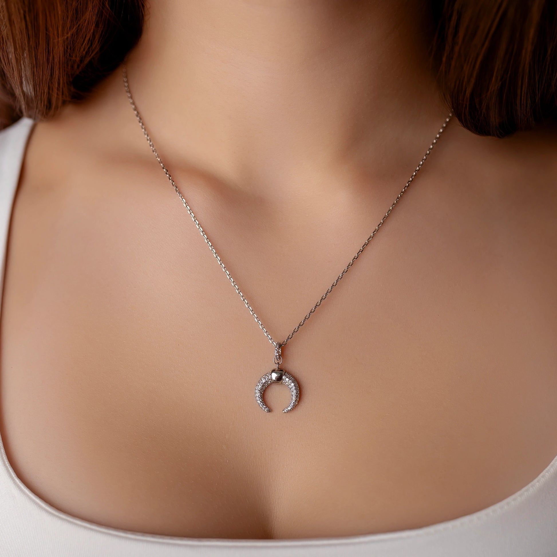 Silver Moon Necklace