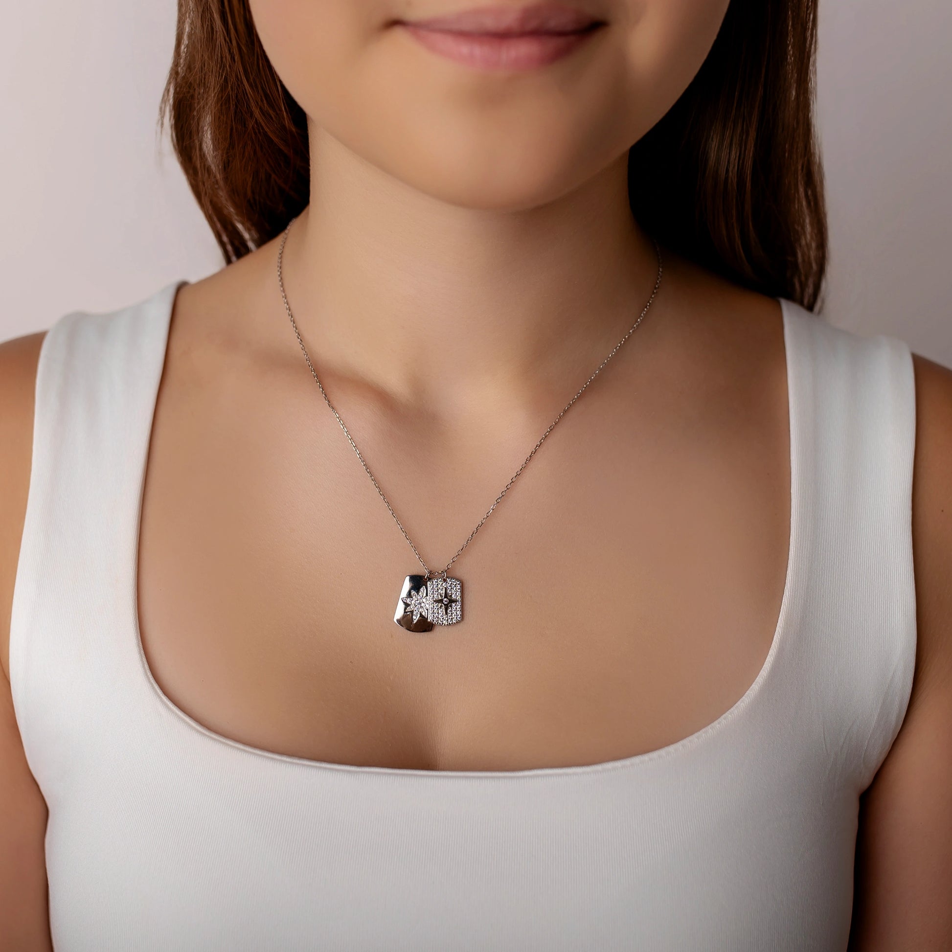 Collier rose des vents