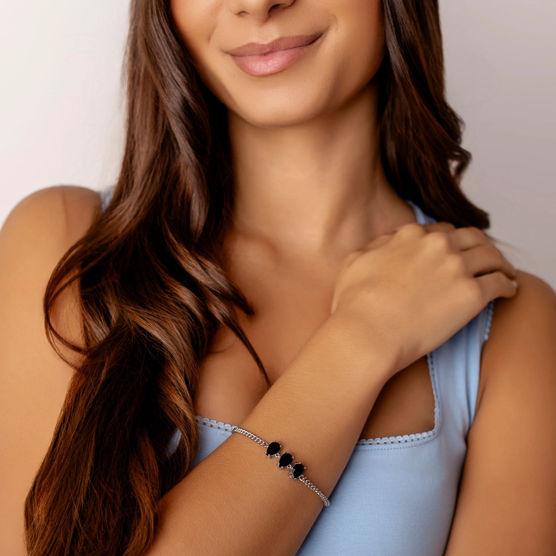 Armband mit Tropfen-Zirkonen