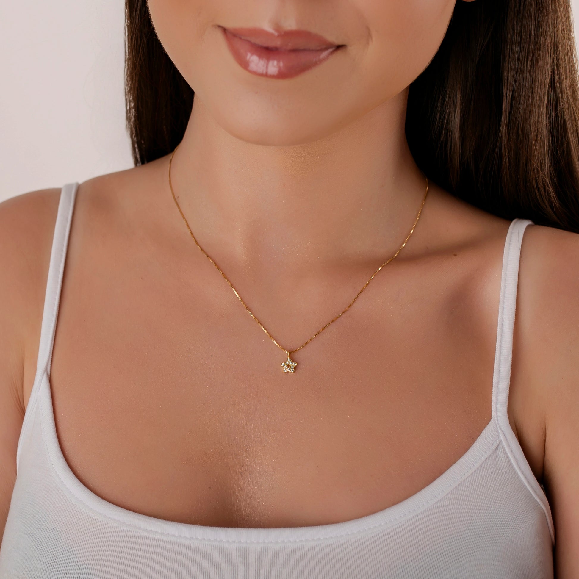 Collar veneciano con colgante de estrella