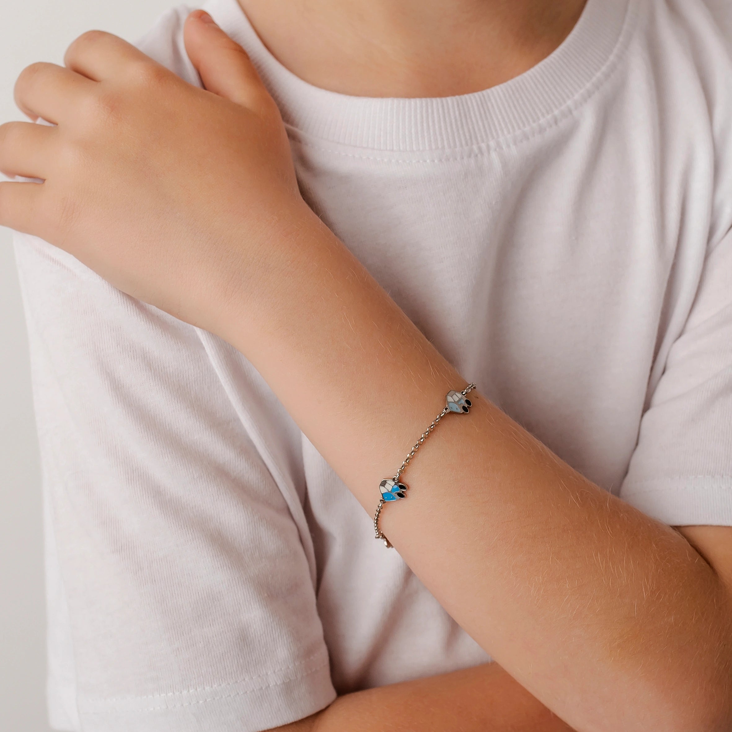 Silver Bracelet with Three Cars
