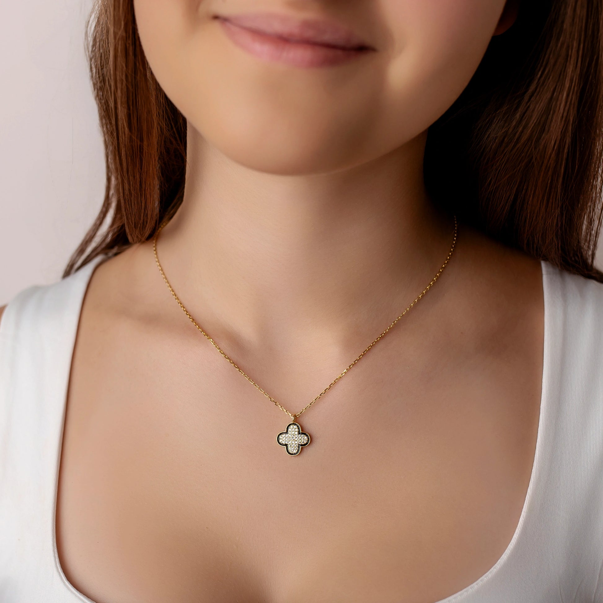 Collana in Argento con Fiore Smaltato