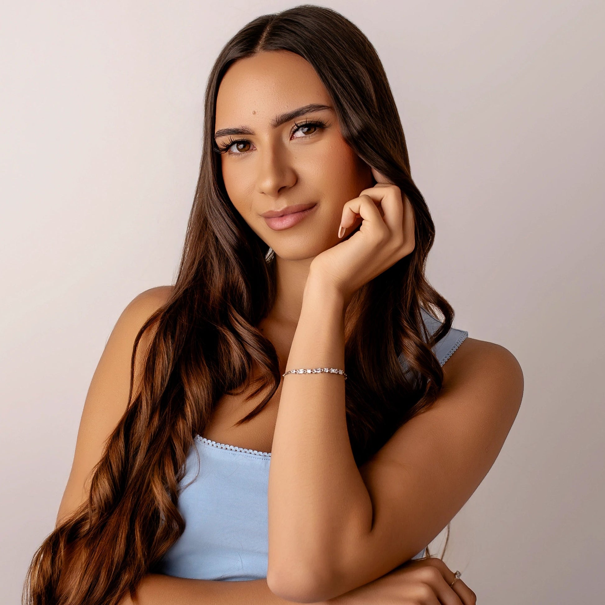 Rhodiniertes Crystal-Armband mit Zirkonia