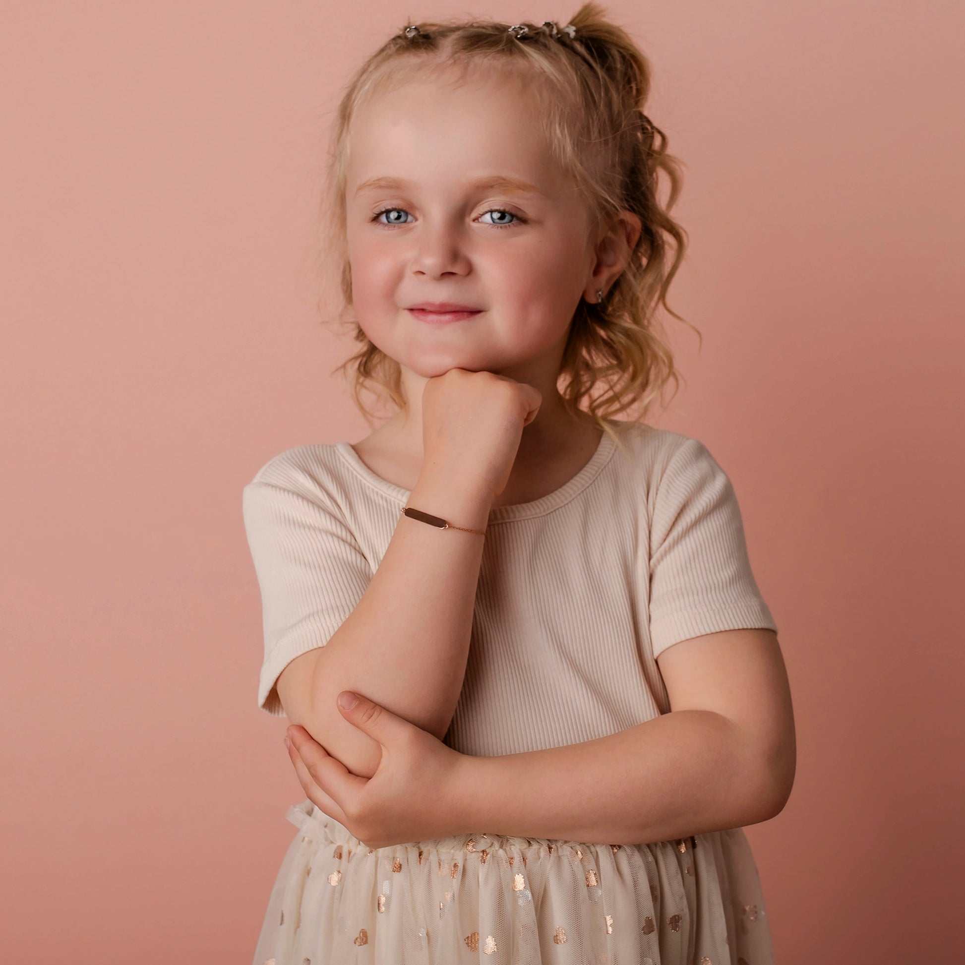 Bracciale da Bambini in Argento con Piastrina