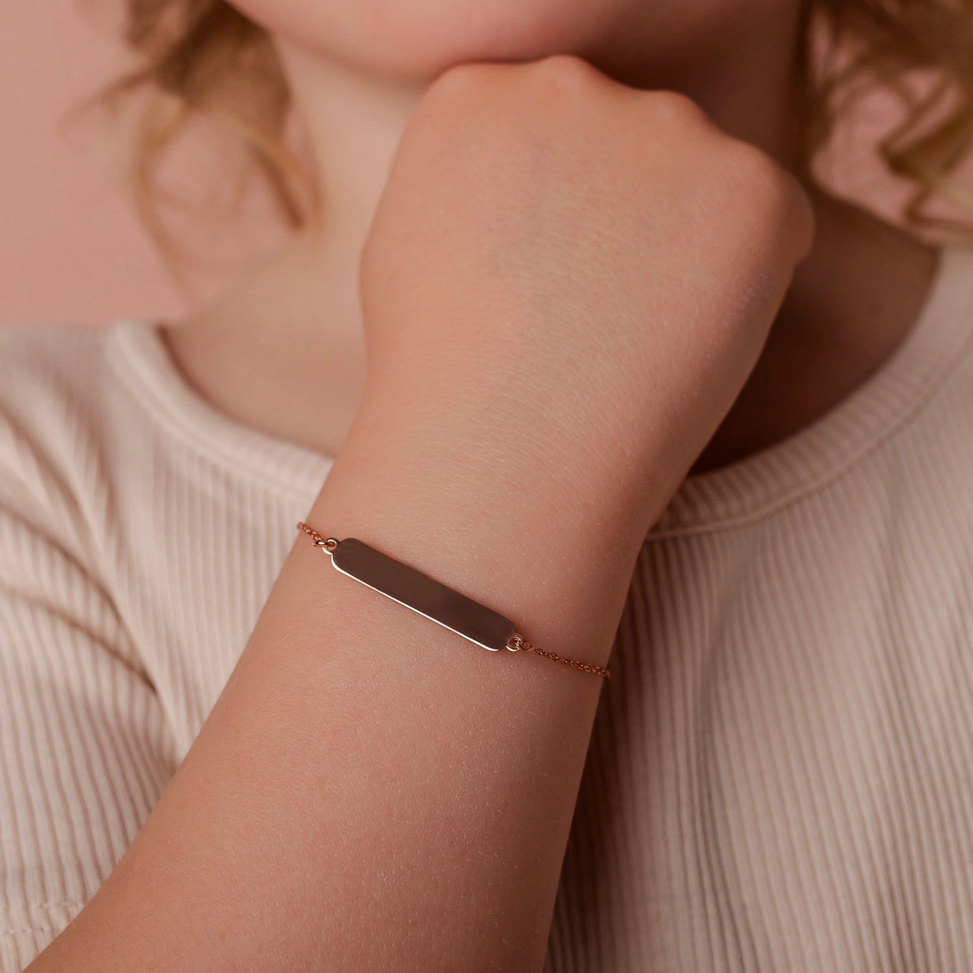 Bracciale da Bambini in Argento con Piastrina
