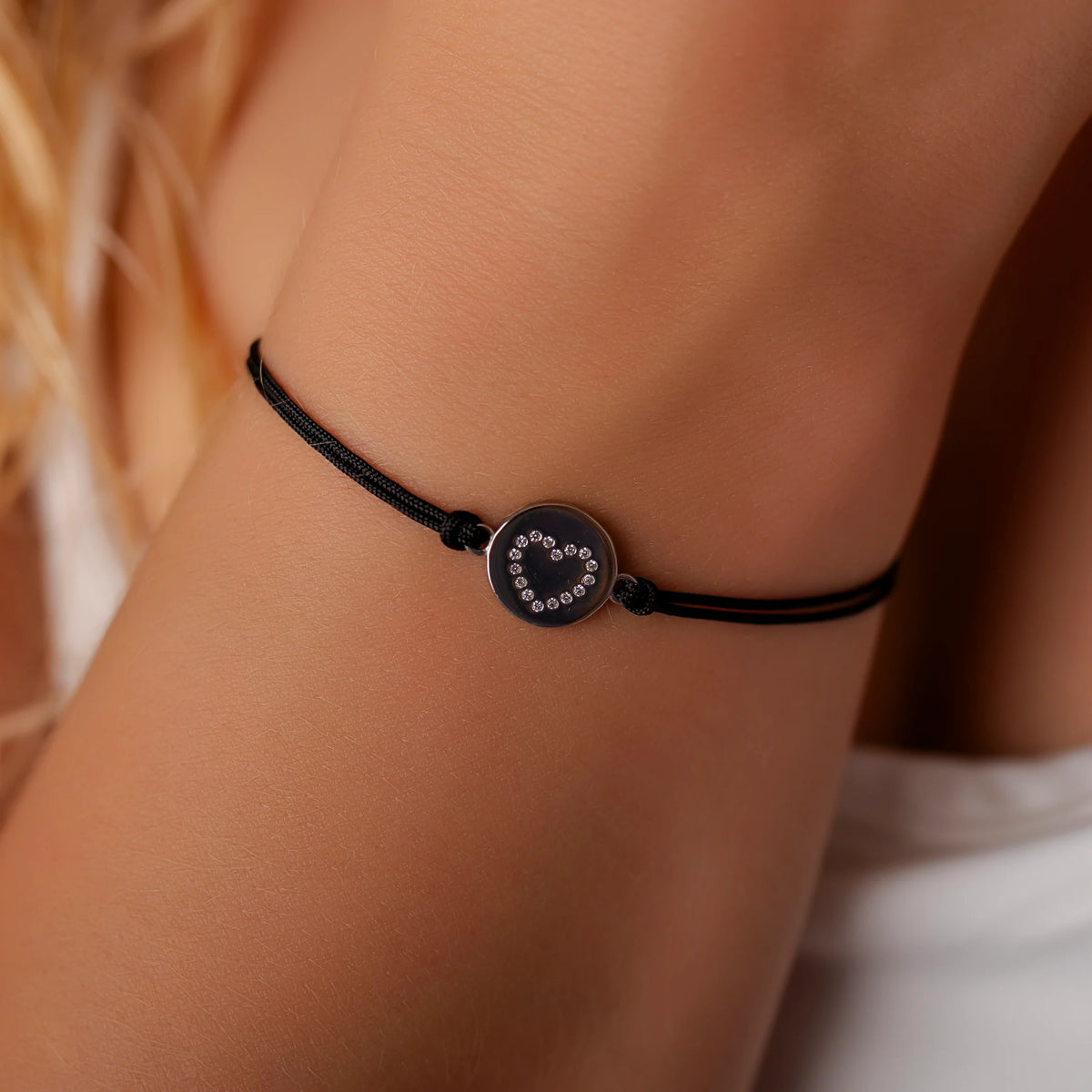 Bracciale in Argento in Cordino Love